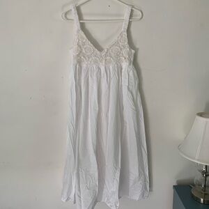 Victorian Classics Large White Cotton Lace Top Dress/Night Gown New No Tag
